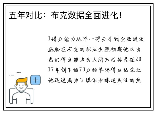 五年对比：布克数据全面进化！